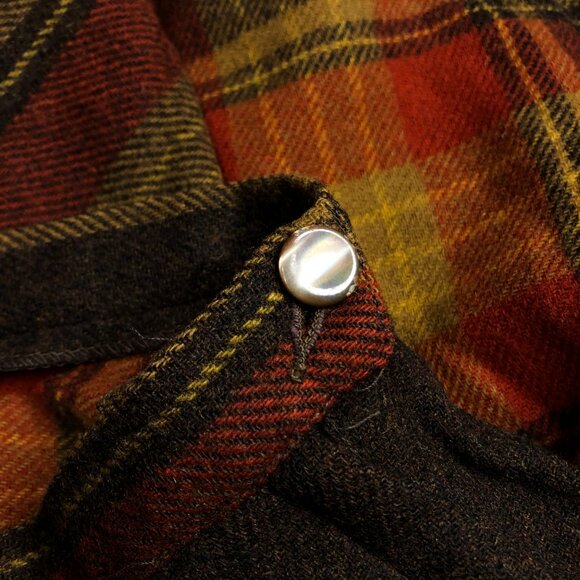Vintage Rare Pendelton Wool Plaid Autumn Fall Circle Skirt Colorful Winter - Picture 3 of 10